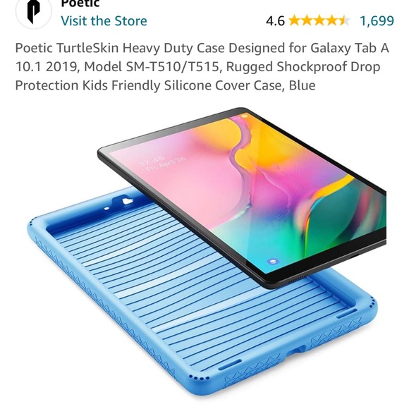Tablet Poetic TurtleSkin Designed for Galaxy Tab A 10.1 2019, Model SM-T510/T515 - Picture 6 of 8